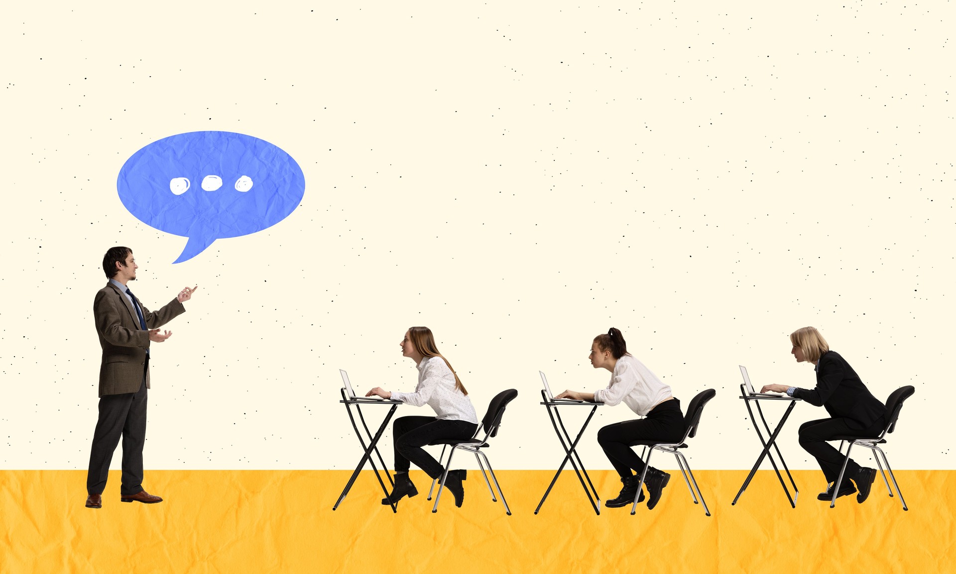 Creative business design. Coach, mentor teaching employees, improving professional skills